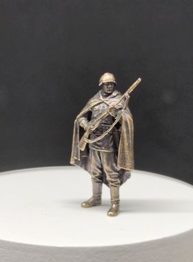 黄铜掌心二战侦察狙击兵可涂装现代兵人特种兵迷微缩模型手办场景