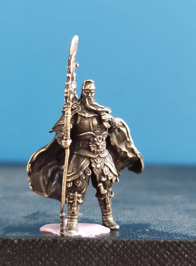 黄铜摆件 关羽 武财神 关公 鱼缸沙盘微缩造景  车载模型铜器手办