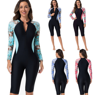 One-piece Boxer-style Diving Suit With Printed Design, Modes