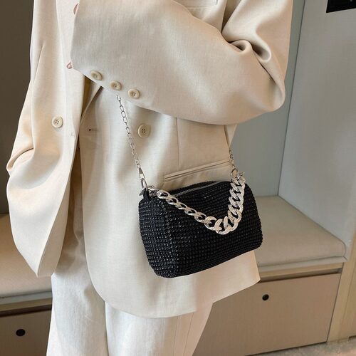 Women's Diamond-encrusted Chain Fashion All-match Porle Casu