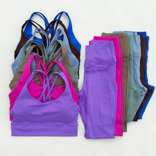 Cross-border Lulu Yoga Suit Women's Naked Beauty Back Sports