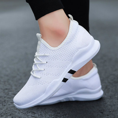 2020 Fashion Mens Casual Shoes White Lace-Up Breathable Shoe