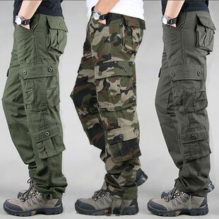Outdoor Men's Multi-pocket Overalls Robust Wear-resistant tt