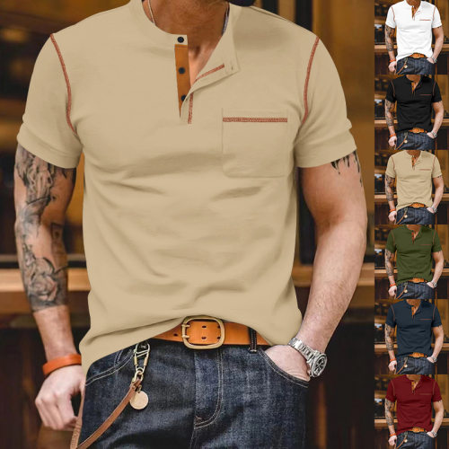 24 Men's Solid lor Short-sleeved T-shirt Men's Men's Horse S