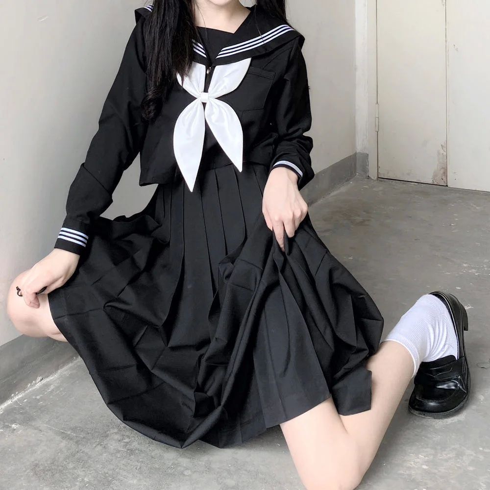 Japanese School Uniforms Style Student Girls Navy Costume Wo 运动/瑜伽/健身/球迷用品 芭蕾舞服 原图主图