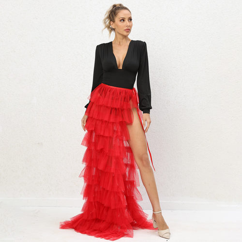 Puffy Multi-layer Gauze Skirt Over Skirt Bridesmaid Skirt Li