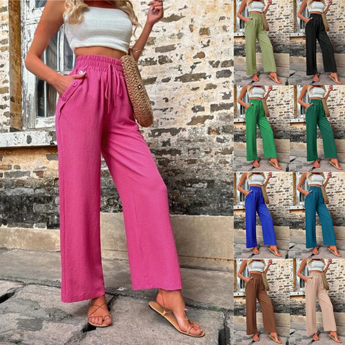 Hot Selling Women's Elastic High Waist Loose Pants