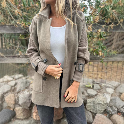 2026 Women's Knitted Double-sided Tweed Mid-length at Cardig