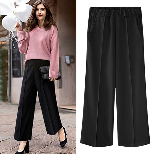 Wide-leg Pants For Women, Large Size, High Waist, Korean Sty