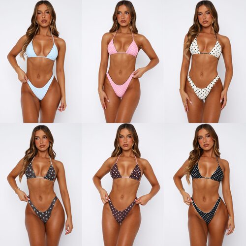Three-point Sexy Strap Backless Split Double-sided Fashion S