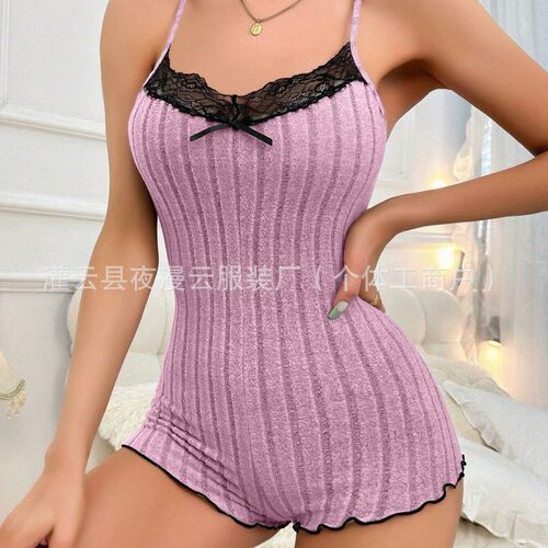 Female Fashion Butterfly Beautiful Back Homewear Style Lace