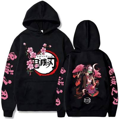 Harajuku Demon Slayer Plus Size Hoodie Kamado Nezuko Graphic