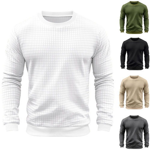 Men's Crewneck T-shirt Men's Small Square Casual Base