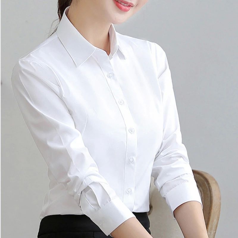 White Shirt Woman 6XL Plus Size Blouse Office Lady Pink Shir 女装/女士精品 大码连衣裙 原图主图