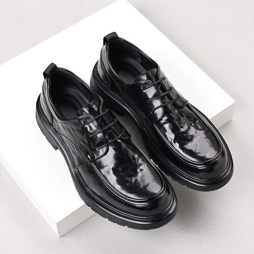 Men's Leather Shoes 2026 New Dress Men's Lace-up Business Le