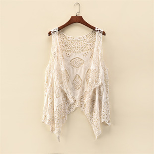 Women's Outer Thin at Sleeveless Lace Cardigan All-match Sha
