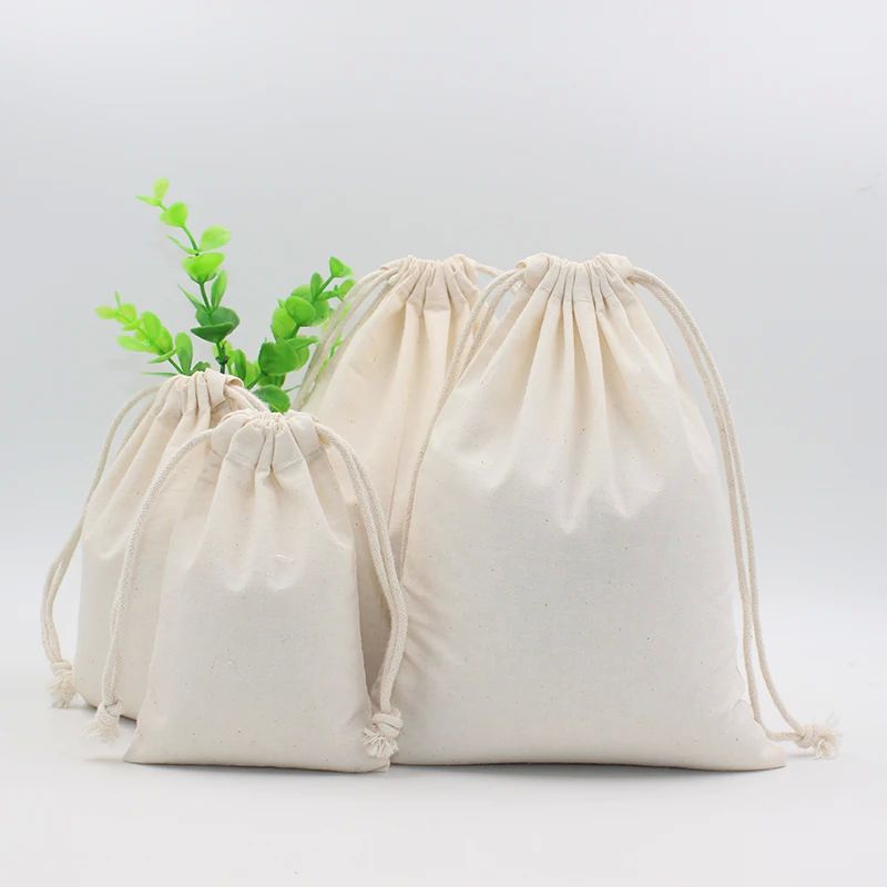 Zhuangshijie Grand Quality Cotton Small Drawstring Pouch Hom