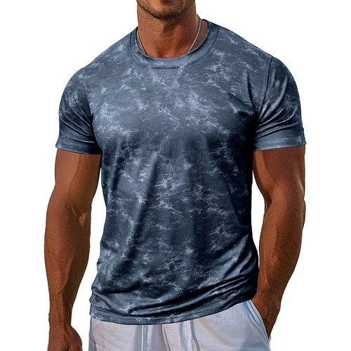 Round Neck Short Sleeve T-shirt Men's Digital Printing Leisu