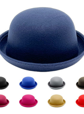 Japanese Parent-child Bowler Hat Faux Wool Cashmere Woolen H