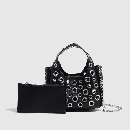 Shoulder Chain Women's Mini Retro Porle Hollow Design Crossb