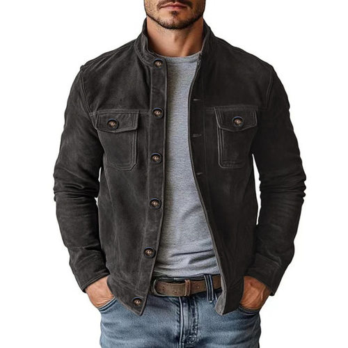 Men’s Casual Outerwear, Faux Suede-lined Jacket