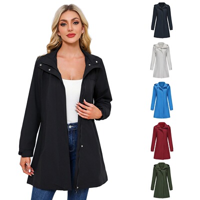 2026 Detachable Cap Water-repellent Women's Solid lor Thin a