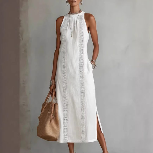 2026 Women's Clothing Hanging Neck Holiday Solid lor Lace St