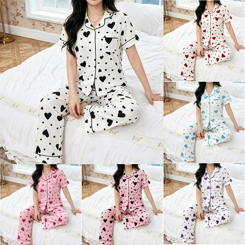 Love Cardigan Lapel Button Women's Rope Version Short Sleeve