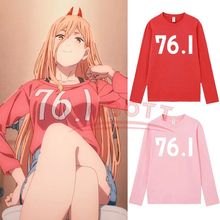 XXS-5XL Power 76.1 Words Printing Cosplay Long Sleeve T Shir