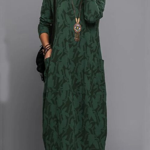 2026 Personalized Printed Round Neck Casual Elegant Pocket F