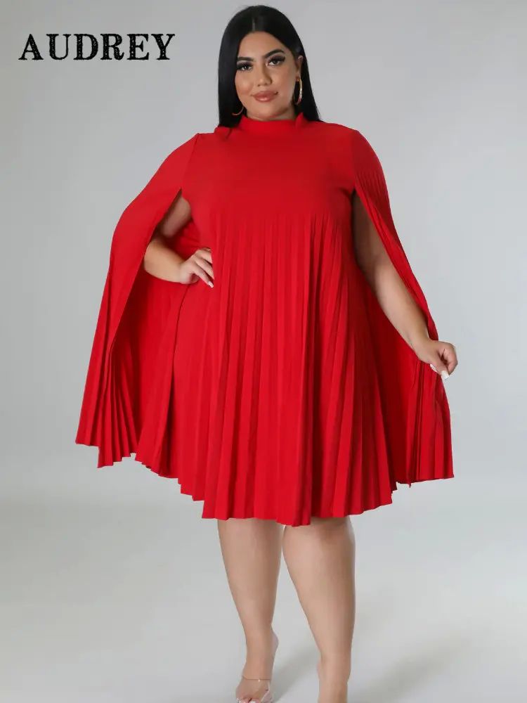 Elegant Plus Size Women Dress Fashion Ruched Evening Party L