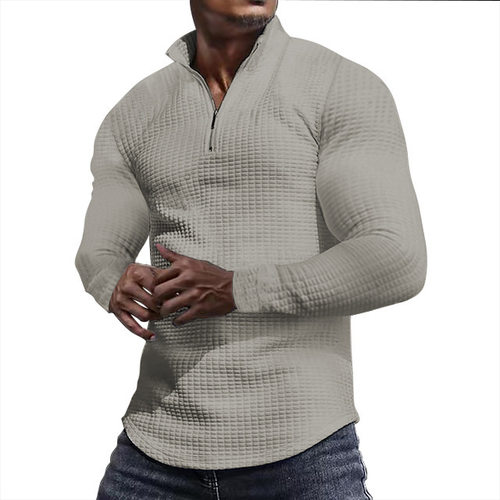 2026 Small Square Men's Wear With Vertical llar Half Zipper