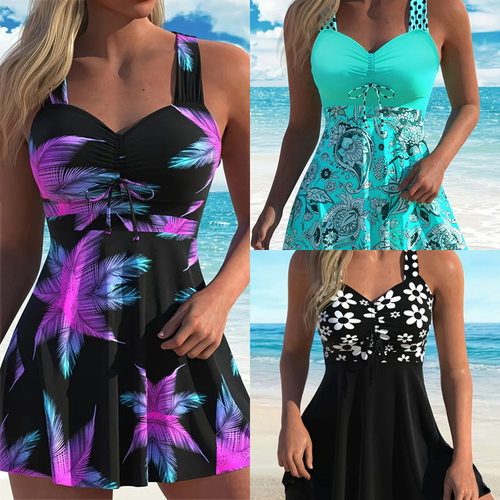 2026tankini Printed Sexy High Waist Split Swimsuit Swimsuit