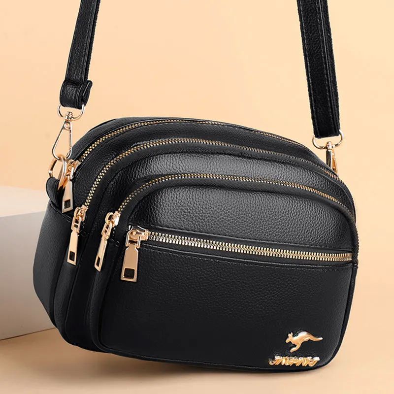 High Quality Soft Leather Purse Fashion Women Shoulder Messe