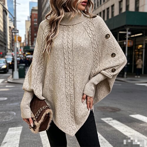 European And American Autumn And Winter New Cable-knit Women