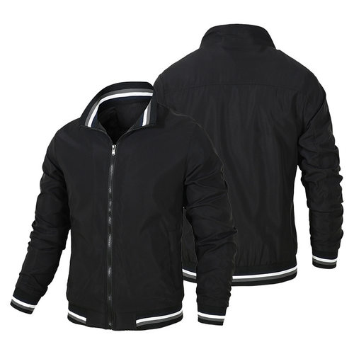 European-size Casual Jacket, Men’s Sportswear, Solid-color