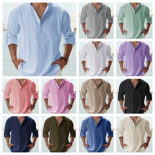 Casual Men's Loose Men's Fashionable llar Sports Solid lor P