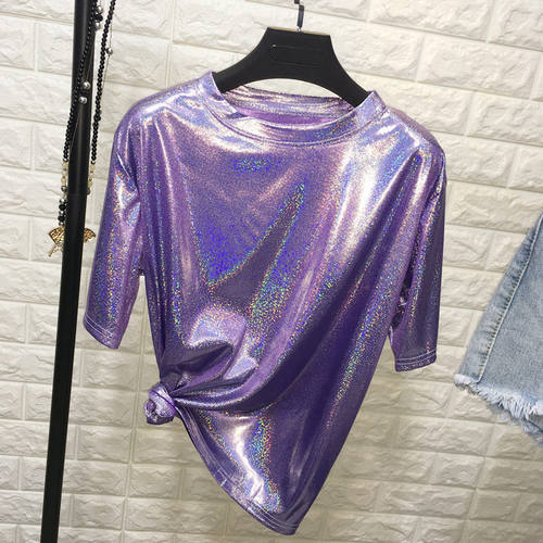 2026 Outfit Bf Bottom Missing Bright Silk T-shirt Women's Sh