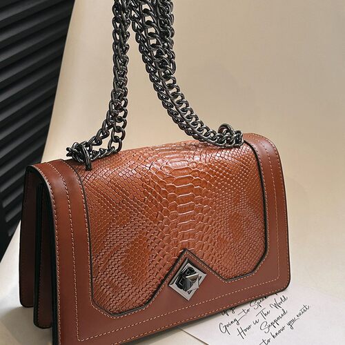 Red Women's 2026 Simple Fashion Snakeskin Single Crossbody R