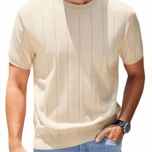 Light Luxury Round Neck Short Sleeve Thin Korean Style T-shi