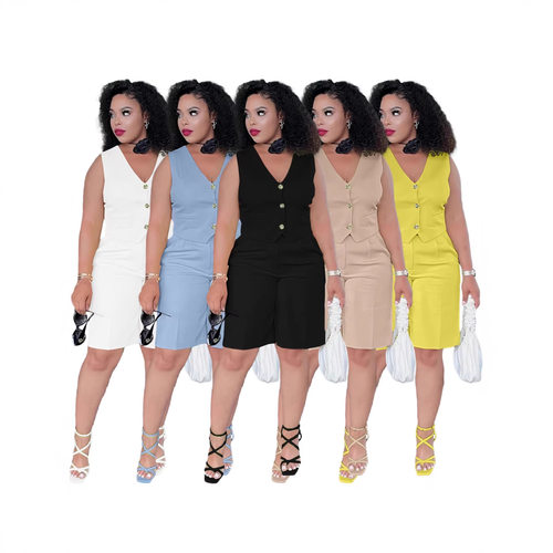 D8676 Fashion Casual Women's Two-piece Suit Multi-color Opti