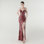 2026新款 连衣裙 晚礼服裙女宴会高贵优雅气质高级感主持人吊带长款