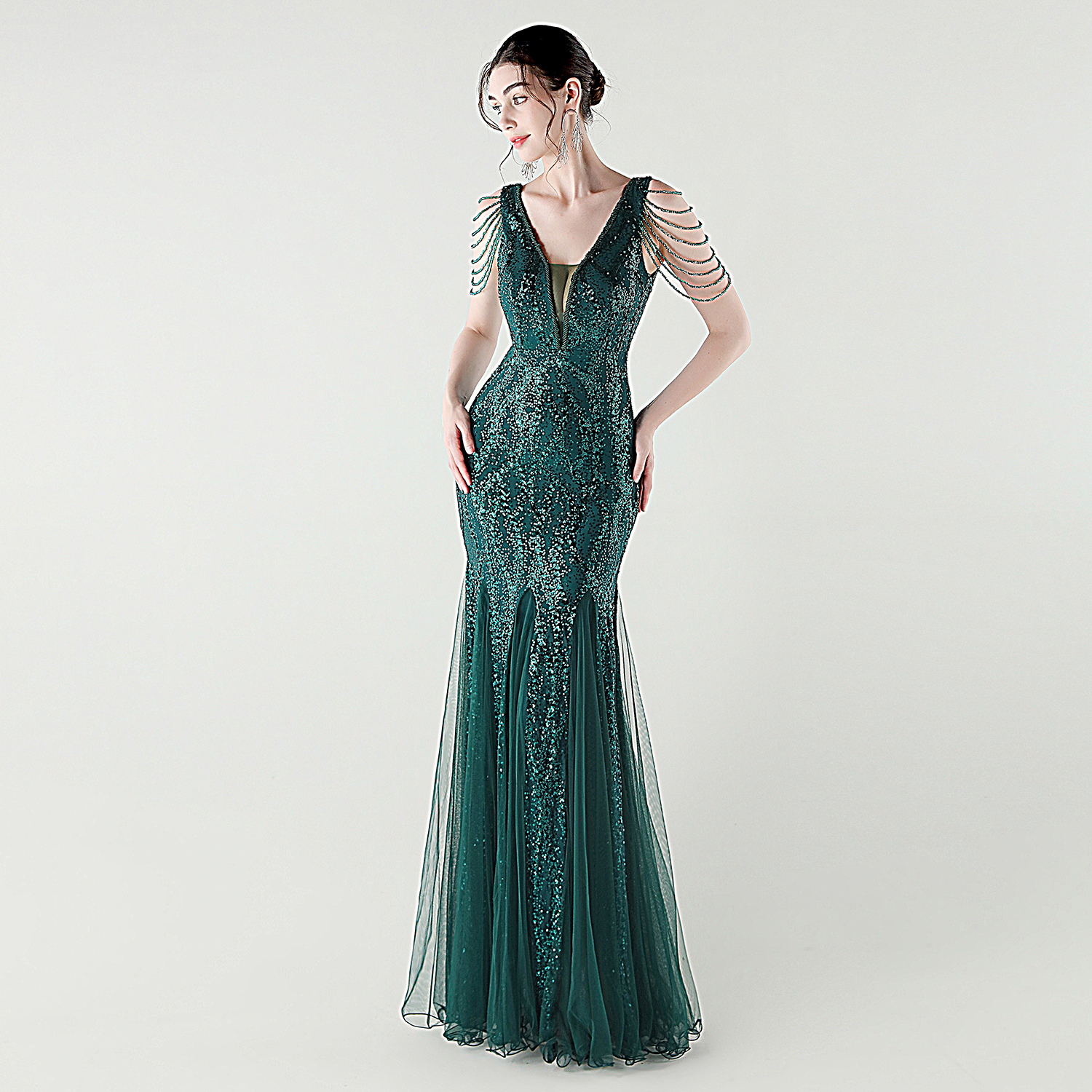 晚礼服裙女夏季高级感主持人长款