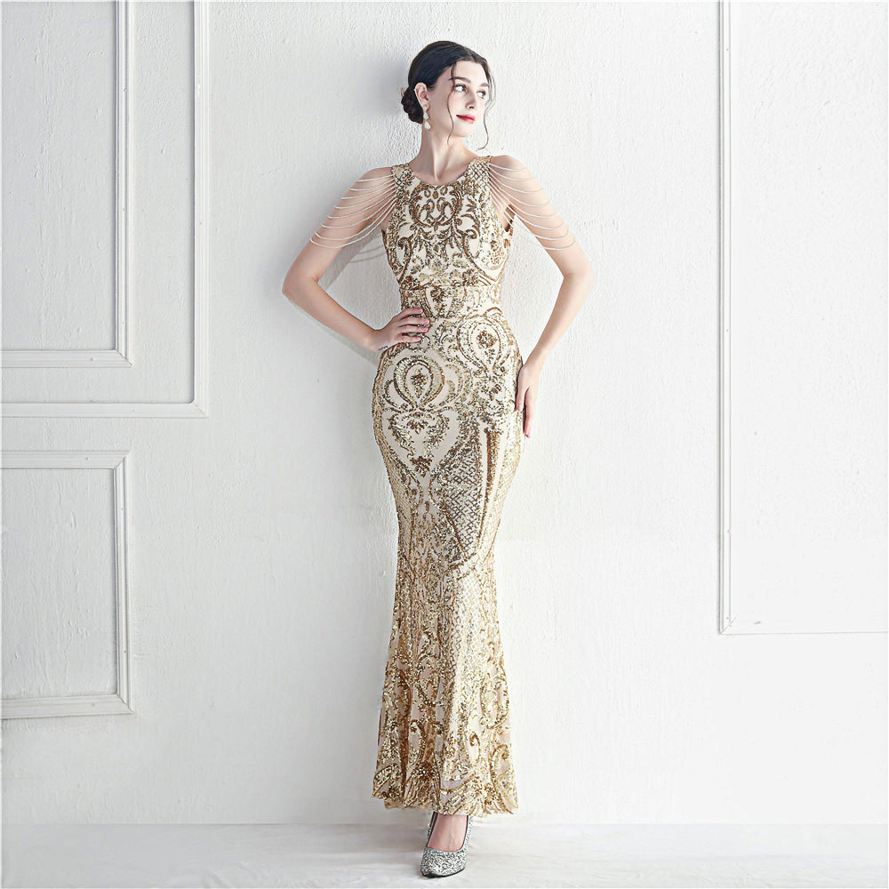 晚礼服女轻奢高贵优雅长款连衣裙