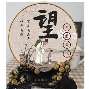 望闻问切小摆件中医诊室装饰品诊所工艺品入门玄关布置挂画屏风