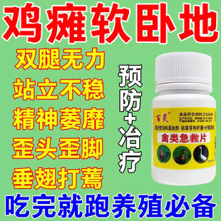鸡病全治养鸡专用关节肿大腿软卧地不起鸡瘫软站不起来软脚康