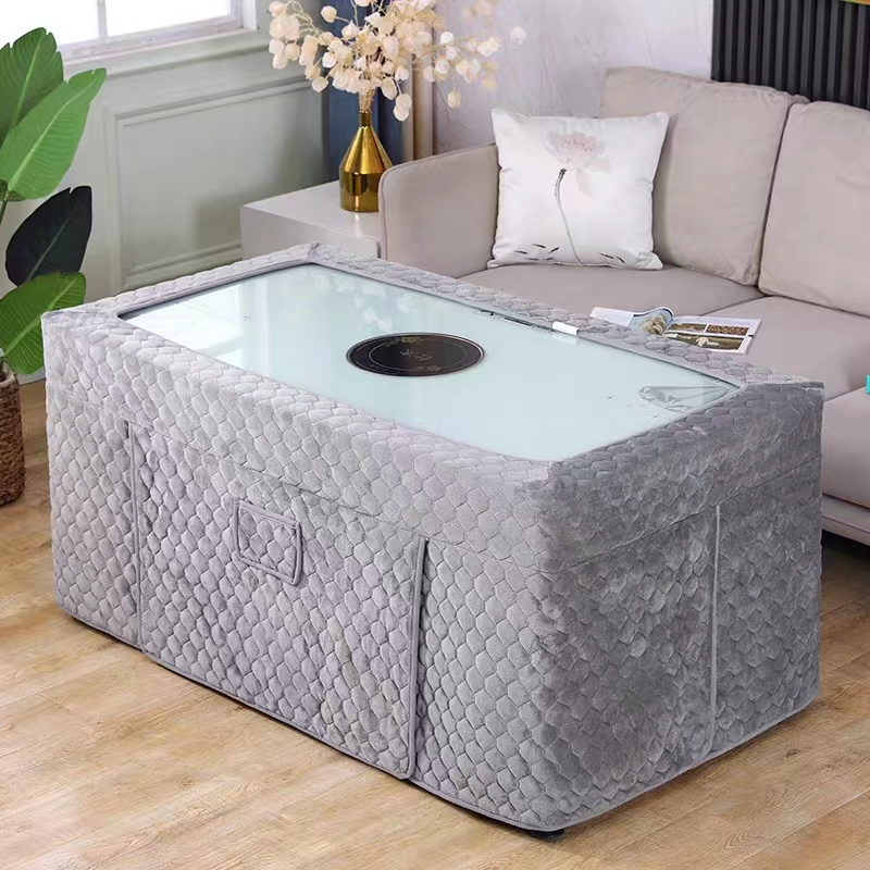 新款烤火罩长方形冬季加厚电暖炉套定制取暖罩子棉套桌布