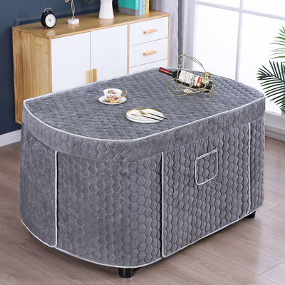 定制椭圆形餐桌布加厚烤火罩现代简约茶几桌布家用长方形桌罩子