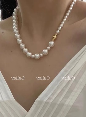 混珠金球磁吸扣项链14k国包金