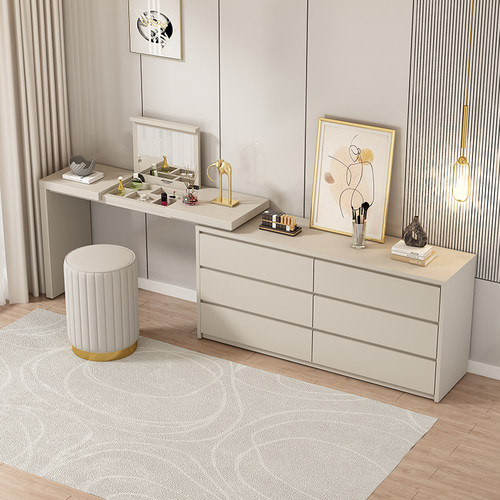 梳妆台现代简约斗柜艺巢旋转伸缩